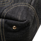 Chanel Spark Ring Denim CC Logo Handbag Indigo Blue — view 6