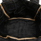 Chanel Spark Ring Denim CC Logo Handbag Indigo Blue — view 8