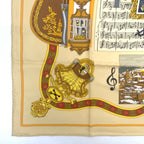 Hermes Carre 90 in Salzburg Yellow Orange Scarf Silk — view 5