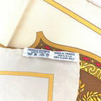 Hermes Carre 90 in Salzburg Yellow Orange Scarf Silk — view 7