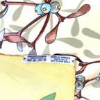 Hermes Carre 90 Neige D'antan Last Year's Snow Yellow Christmas Silk Scarf — view 7