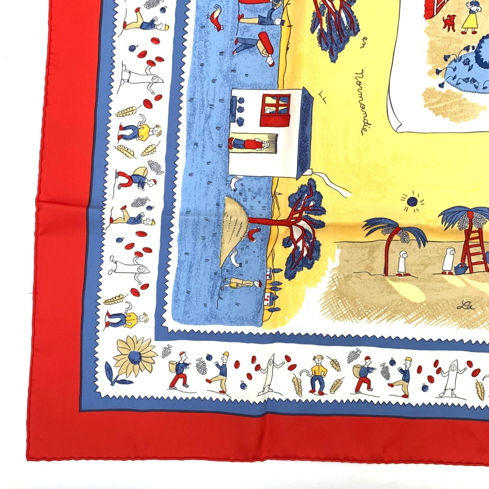Hermes Carre 90 RE Tour a la Terre Return Silk Scarf — view 5