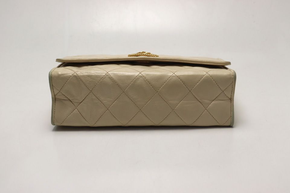 Chanel 0 Quilted GD Leather Chain Shoulder — view 3