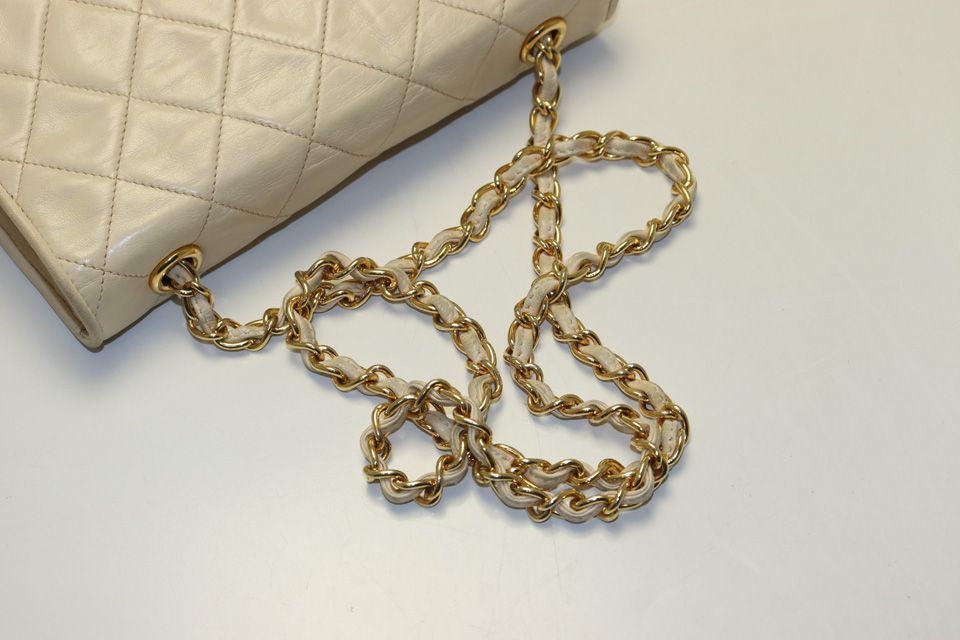 Chanel 0 Quilted GD Leather Chain Shoulder — view 6