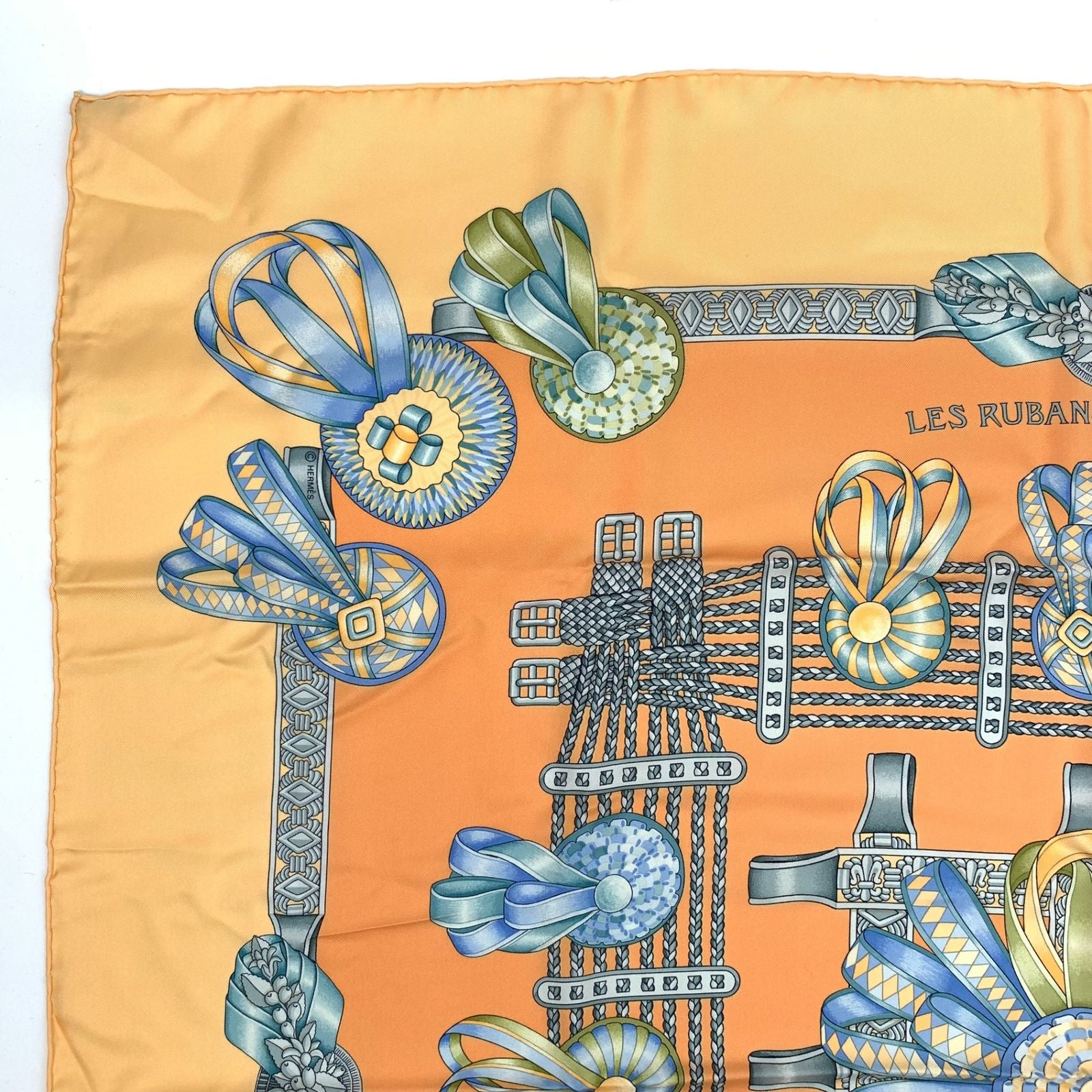 Hermes Carre 90 les Rubans du Cheval Horse Ribbon Decoration Scarf — view 3