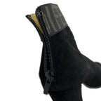 Fendi Short Boots 36 1 Black Yellow Logo Tape — view 5