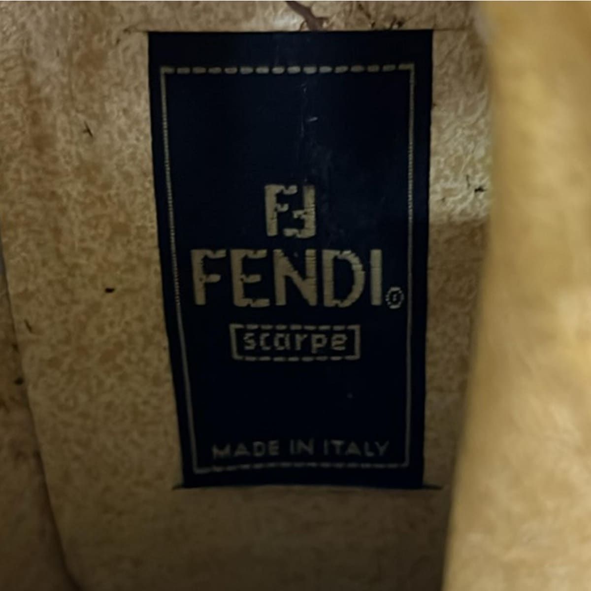 Fendi Short Boots 36 1 Black Yellow Logo Tape — view 6