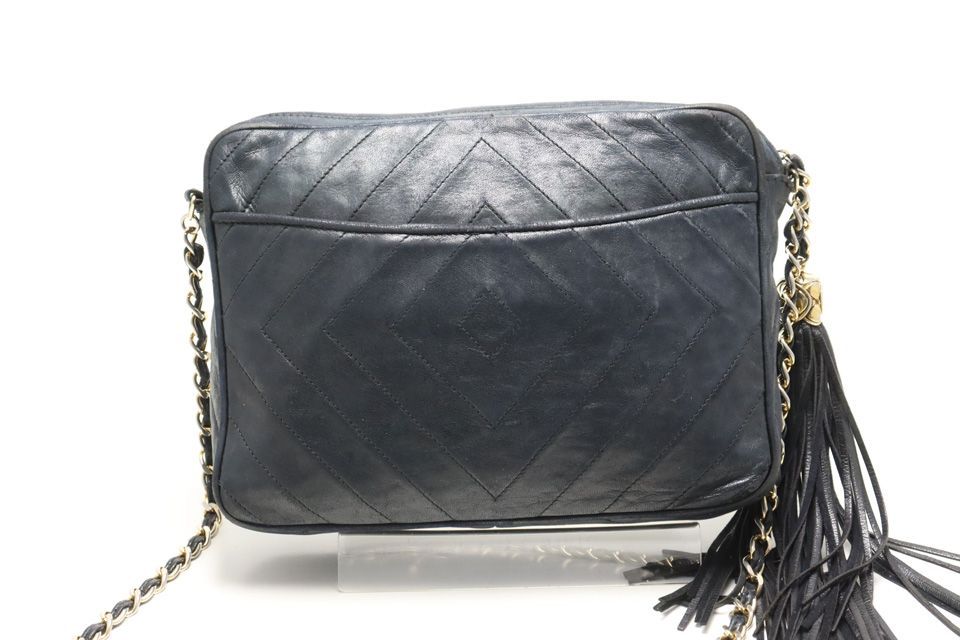 Chanel Quilted Fringe GD Leather Chain Shoulder — view 2