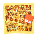 Hermes Carre 90 Concerto Yellow Silk 100% Scarf