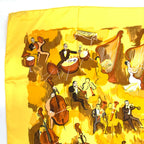 Hermes Carre 90 Concerto Yellow Silk 100% Scarf — view 3