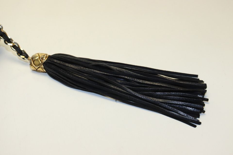 Chanel Quilted Fringe GD Leather Chain Shoulder — view 8