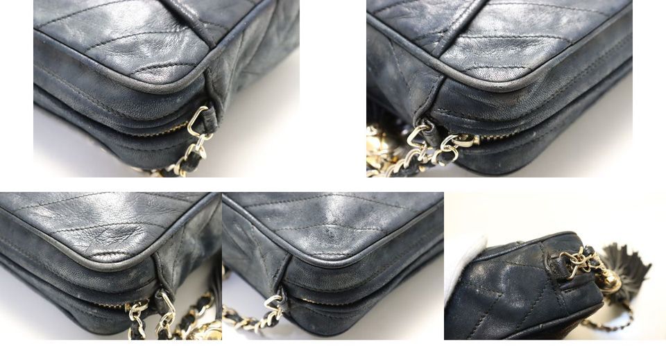 Chanel Quilted Fringe GD Leather Chain Shoulder — view 9