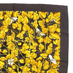Hermes Carre 90 L'arbre de Soie Silk Mulberry and Silkworm Scarf Brown — view 3
