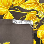 Hermes Carre 90 L'arbre de Soie Silk Mulberry and Silkworm Scarf Brown — view 7