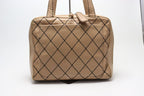 Chanel Wild Stitch Gunmetal Leather Handbag — view 2