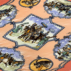 Hermes Pleated Mughal Dynasty Horse les Chevaux Des Moghols Silk Scarf — view 2