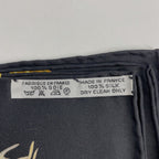 Hermes Carre 90 Passiflores Passion Flower Black Silk 100% Scarf — view 7