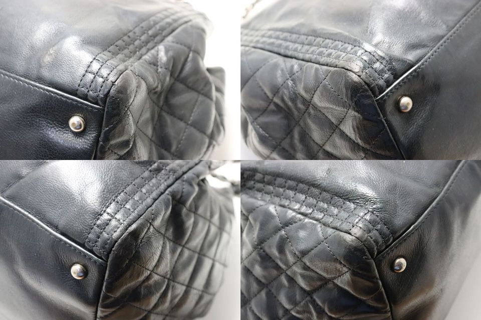 Chanel 16 Jumbo CC Logo Quilted Leather Chain Shoulder — view 4