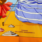 Hermes Carre 90 Des Plages the Charm of the Normandy Coast Orange Silk 100% — view 6