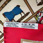 Hermes Scarf Silk 48 Cheveaux Au Paddock 48 Horses in the — view 8