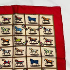 Hermes Scarf Silk 48 Cheveaux Au Paddock 48 Horses in the — view 4