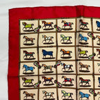 Hermes Scarf Silk 48 Cheveaux Au Paddock 48 Horses in the — view 2