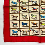Hermes Scarf Silk 48 Cheveaux Au Paddock 48 Horses in the — view 3