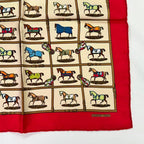 Hermes Scarf Silk 48 Cheveaux Au Paddock 48 Horses in the — view 5