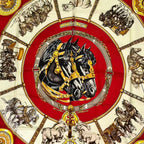 Hermes Carre 90 Scarf Silk Chevaux de Trait Taima — view 7
