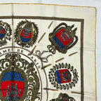 Hermes Carre 90 Scarf Silk les Armes de Paris Coat of Arms of White — view 6