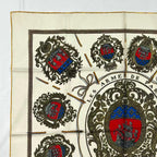 Hermes Carre 90 Scarf Silk les Armes de Paris Coat of Arms of White — view 2