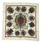 Hermes Carre 90 Scarf Silk les Armes de Paris Coat of Arms of White