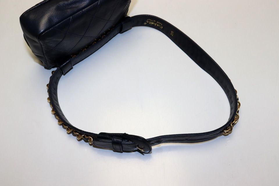 Chanel Bicolor Quilted GD Leather Belt — view 6