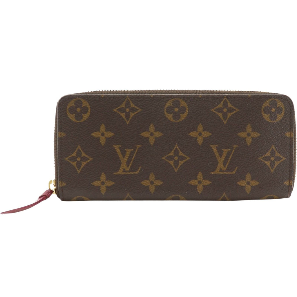 Louis Vuitton Portefeuille Clemence Zip Around Monogram Canvas Fuchsia
