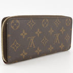 Louis Vuitton Portefeuille Clemence Zip Around Monogram Canvas Fuchsia — view 3