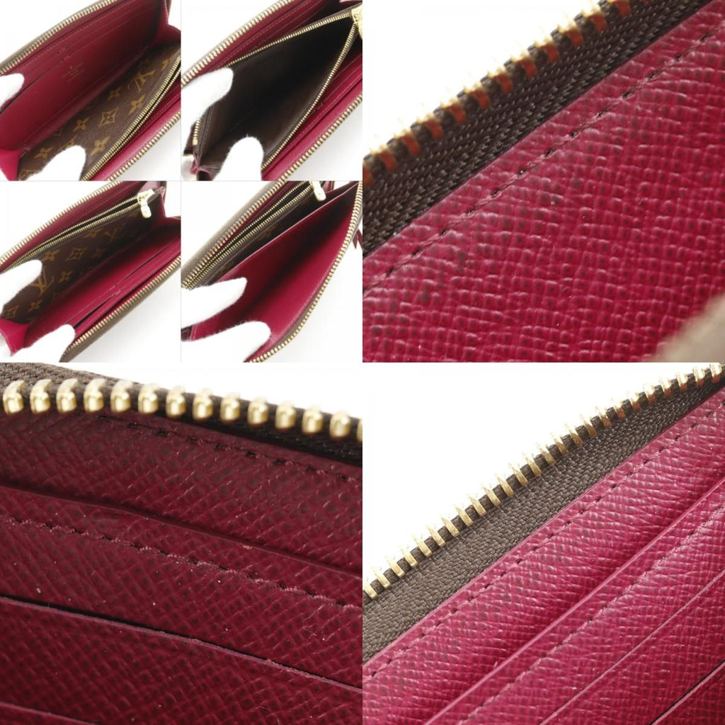 Louis Vuitton Portefeuille Clemence Zip Around Monogram Canvas Fuchsia — view 8