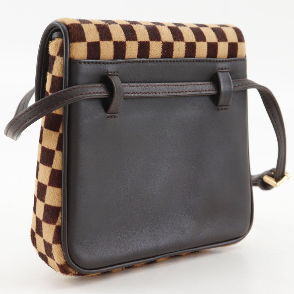 Louis Vuitton Gazelle Damier Sauvage 2-Way Calf Hair Brown Shoulder — view 3