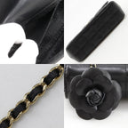 Chanel Choco Bar Camellia Chain Shoulder Calf Black — view 8