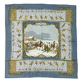Hermes Carre 90 Scarf Silk les Plaisirs du Froid Joy on Ice Blue
