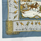 Hermes Carre 90 Scarf Silk les Plaisirs du Froid Joy on Ice Blue — view 4