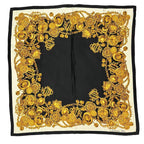 Dior Silk Scarf Logo Gold Chain Black