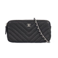 Chanel Stitch Shoulder Bag Leather Black