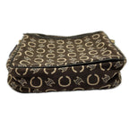 Celine C Macadam Shoulder Bag Jacquard Vintage Brown — view 5