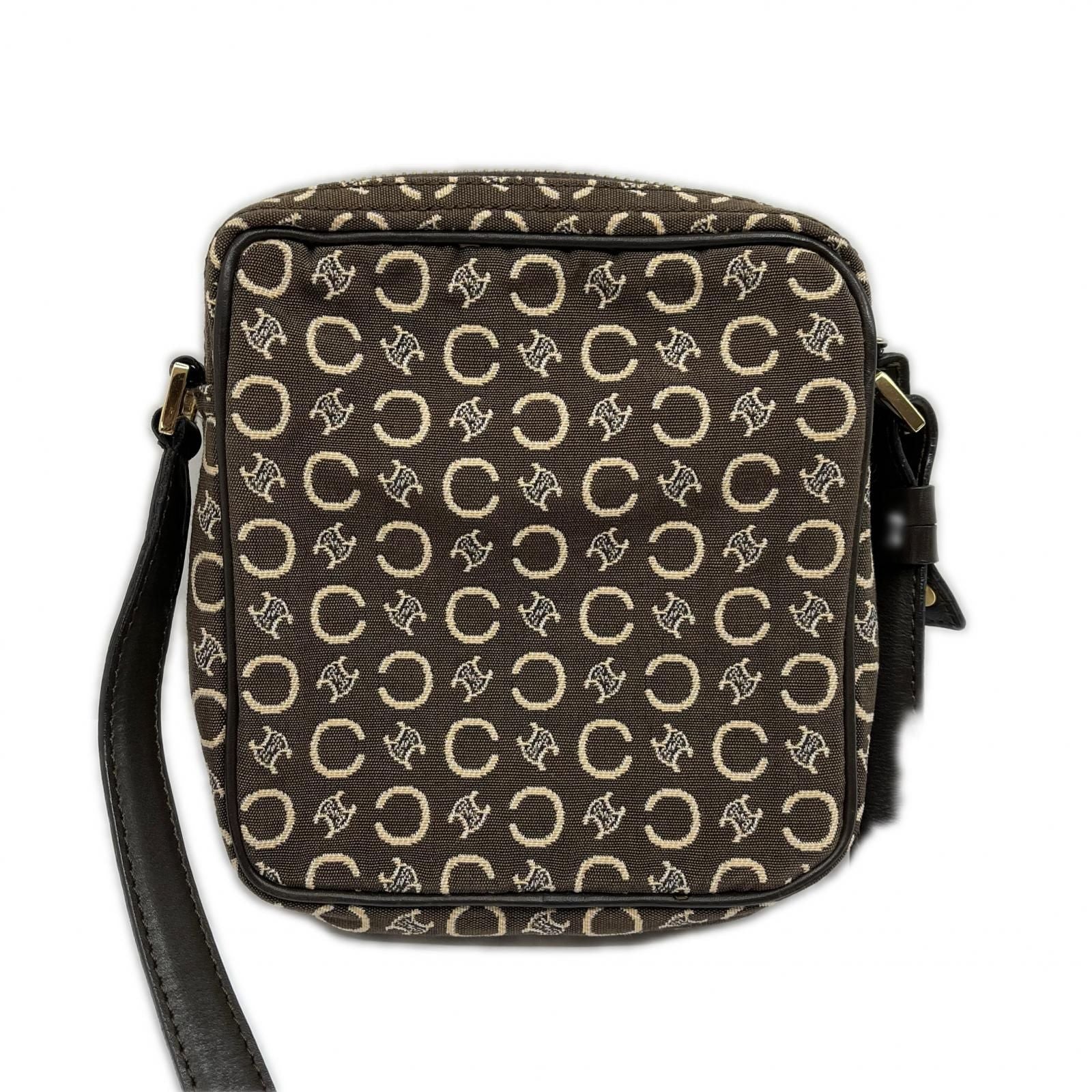 Celine C Macadam Shoulder Bag Jacquard Vintage Brown — view 2