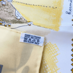Hermes Carre 90 RE Tour a la Terre Return Yellow Silk 100% Scarf — view 7