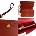 Prada Compact Saffiano Leather Bifold Wallet — view 6