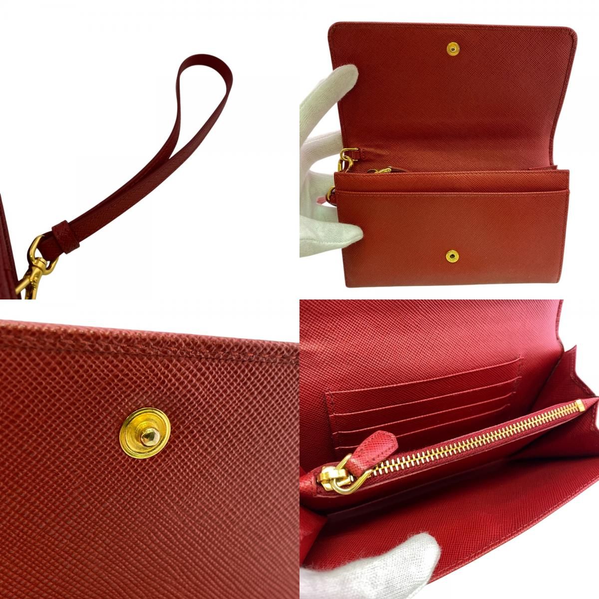 Prada Compact Saffiano Leather Bifold Wallet — view 6
