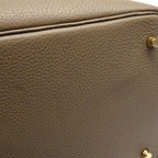 Hermes Handbag Picotin Lock Etoupe Taurillon Clemence Gold — view 7