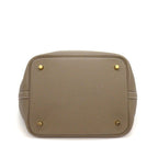 Hermes Handbag Picotin Lock Etoupe Taurillon Clemence Gold — view 4