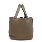 Hermes Handbag Picotin Lock Etoupe Taurillon Clemence Gold — view 3